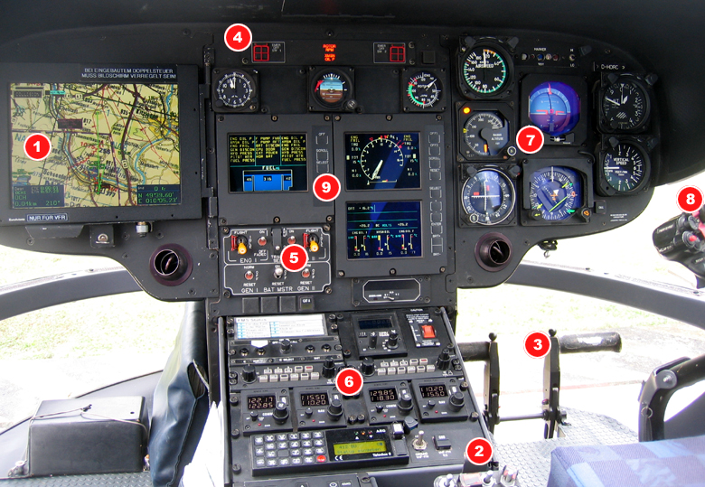 Hubschrauber Cockpit